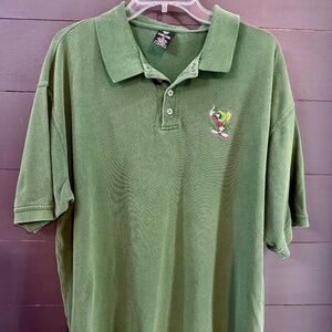 Vintage 90’s Warner Brothers Marvin the Martian Looney Tunes Shirt Sz XXL Green